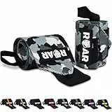 Roar® Polsini Nylon Palestra, Fasce Polsi, Polsiere Powerlifting, Crossfit, Wrist Wraps Bodybuilding (Camuffare)