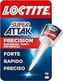 Loctite Super Attak Precision, Colla liquida trasparente con beccuccio extra lungo, Colla forte istantanea, Colla per plastica e molti altri materiali per applicazioni precise, 1x5g