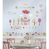 Jomoval Room Mates, Adesivi da Parete per cameretta Bambini, Motivo: Castello di Dolci