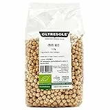 Oltresole - Ceci Biologici 1 Kg - legumi secchi bio da coltivazione controllata, ottimi per preparare zuppe, insalate, vellutate, e altre ricette salutari, formato famiglia