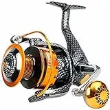 Sougayilang - mulinello da pesca 12+1 BB, mulinello leggero e comodo, in potente fibra di carbonio, per pesca in acqua dolce e salata, TT1000
