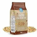 Marchio Amazon - Happy Belly - Mix di frutta secca tostata e salata, 4x200g