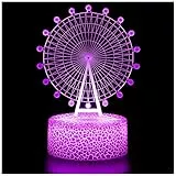 ZNZ Luci Notturna 3D, Lampada del Buonumore tattile a Illusione Ottica a LED con Telecomando, Regali Giocattolo per Bambini Ragazzi Uomini Donne, 16 Colori che Cambiano per l'arredamento Della
