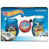 Naturaverde | Kids - Mattel Hot Wheels - Confezione Regalo Bike Bell, Doccia Shampoo da 250ml e Sapone Liquido da 250ml, con Campanello da Bici