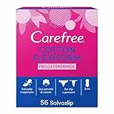 Carefree, Salvaslip, Cotton Flexiform, Adatto anche a Perizomi, 100% Traspirante, Fresca Fraganza, 56pz, 58 unità, 1