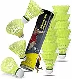 Volani gialli per badminton per allenamenti e competizioni Badminton - Volano per volani da esterno e da interno