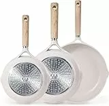KASANOVA Set 3 Padelle antiaderenti,Padella 20/24/28cm,Padelle universali,Padella Tegame Wok con Rivestimento Antiaderenti Per tutte le fondi di calore Induzione