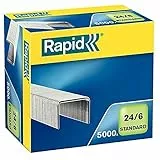 Rapid 24859800 Confezione 5000 Graffe a Filo, 24/6, Blu