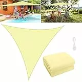WOKKOL Vela Ombreggiante, Tenda a Vela Parasole, Tenda a Vela Giardino, Tenda Parasole Esterno, 90% Resistente ai Raggi UV, Traspirante, 185 g / ㎡ HDPE ad Alta Densità, per Patio/Giardino (3X3X3)