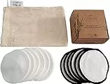 YOUR VIP SKIN® - 12 Dischetti Struccanti Lavabili - 12 Dischetti Struccanti Lavabili in Bambù - Morbidi Dischetti Struccanti Riutilizzabili in Bambù - cotone organico di bambù - Cuscinetti Struccare