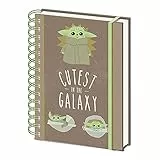 Taccuino con copertina rigida e copertina rigida, motivo: Star Wars, The Mandalorian Cutest in The Galaxy A5