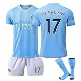 Generico Haaland_Maglia da Calcio per Bambini Adulti 2023 2024 Maglie da Calcio Manchester Cities Home Team PSG Kit Allenamento Calcio Maglia Calcio Maglietta Pantaloncini Calzini Viola,26