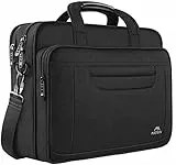 MATEIN Borsa per Laptop da 17 Pollici, Valigetta per Computer Idrorepellente per Laptop Fino a 16 Pollici, Borsa a Tracolla da Gioco, Grande Capacità per Affari/Viaggi- Nero