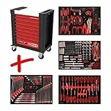 KS Tools 810.4241 Serie carrello da officina Performanceplus P10 con 241 utensili per 4 cassetti