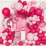 Palloncini Rosa, 111 Pezzi Fucsia Rosa Rossa Arco Palloncino Kit Per Donne Ragazza Principessa Compleanno Matrimonio Baby Shower Fidanzamento San Valentino Proposta Festa Di Laurea Decorazioni
