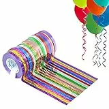 Andiker Colorati Nastri per Pacchi di Regalo, 5MM Nastri per Palloncini con corde arricciate 186 yarde, 17 rotoli di nastri laser per artigianato, decorazioni per matrimoni o feste di compleanno(17)