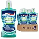 Aquafresh Intense Clean, Collutorio per una Pulizia Profonda e una Sensazione di Freschezza Intensa, Pacco da 8 x 500ml