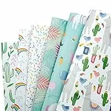 MOOKLIN ROAM Confezione da 6 Carta da Regalo per bambini Uomini Femminili Regali, 6 fantasie for Compleanno, Anniversari, Capodanno Matrimoni e Natale
