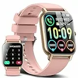 Smartwatch Donna con Effettua/Risposta Chiamate, 1.85'Orologio Smartwatch, Smart Watch con Cardiofrequenzimetro/Monitoraggio del Sonno, 112 modalità sportive, IP68 Impermeabile per IOS/Android, Rosa
