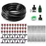 Kalolary Kit per Irrigazione a Goccia, 25M Sistema di irrigazione da Giardino Automatico Irrigazione Sistema per Giardino Serra Impianto