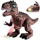 HYAKIDS Dinosauro Tyrannosaurus Rex Gigante, che Cammina, Giocattolo, per Bambini 3 4 5 6 Anni, Luce e Suono, Giochi - Regalo per Ragazzi