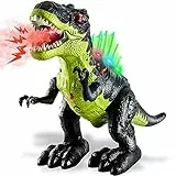 TOEY PLAY Dinosauri Giocattolo per Bambini, Tyrannosaurus con Acqua Spray, Giochi Dinosauri 3 4 5 6 Anni, T-Rex Dinosauro Giocattoli Gigante con Luci Suoni, Camminando e Ruggendo, Regalo per Bambini