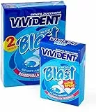 Vivident Fresh Blast Gomme da Masticare Senza Zucchero, Chewing Gum Ripieno Gusto Menta, Confezione da 2 Astucci