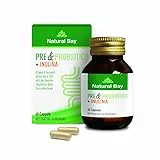 FERMENTI LATTICI PROBIOTICI E PREBIOTICI Per INTESTINO + INULINA 125 Miliardi/gr VIVI Diarrea Stitichezza e Gonfiore Integratore per Bambini Adulti Enzimi Digestivi Colon Irritabile 60 cps
