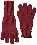 Amazon Essentials Women's Ribbed Gloves Guanti per Il Freddo, Bordeaux, Taglia Unica