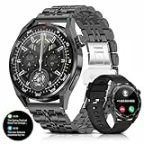 Smartwatch (Risposta/Fare Chiamate),1,39'HD Orologio Intelligente con 5ATM Impermeabile,Cardiofrequenzimetro,100+Modalità Sport,Notifiche Messaggi,Sportivo Smart Watch Uomo per Android IOS Nero