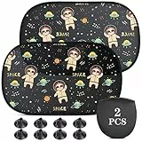 GOHHME Tendine Parasole Auto Bambini con ventosa 2 Pezzi Parabrezza Finestrino Laterale Parasole Autoadesivo Auto Tende da Sole per Esterno Protezione Solare Raggi UV Design Neonati E Bimbi 51 x 31 cm