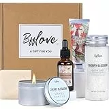 Set Confezione Regalo Donna 6 PCS, sale da bagno, crema per le mani, sapone, olio da massaggio, candele profumate, regalo di festa della mamma, regalo di compleanno
