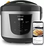 NEWLUX-Robot da Cucina Multifunzione 5L Mod.NEWCOOK con Vasca Antiaderente, Programmabile 24H, 9 Funzioni e 8 Menu Automatici. Mantiene caldo 24 ore | Nero