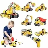 ThinkGizmos TG903 - Set di giochi di costruzione da montare 7 in 1, per ragazzi e ragazze, con luce e suono, 7 modelli giocattolo per bambini da assemblare con trapano, giocattolo incluso