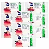 Nivea Salviettine Struccanti per Pelli Secche e Sensibili Salviette Idratanti Delicate per Viso Rimuovi Trucco Waterproof e Mascara - 12 Confezioni da 12 Salviette