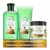 Herbal Essences Shampoo Senza Solfati Puro Aloe + Essences Balsamo Senza Solfati Puro Aloe + Essences Maschera Per Capelli Con Puro Aloe