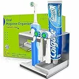 BODYBLOOMS® Porta spazzolino elettrico da muro in Acciaio + 2 porta testine spazzolino elettrico.Organizer bagno con porta spazzolino e dentifricio.Porta spazzolino da muro universale accessori bagno