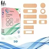 Cerotti Assortiti impermeabili ed ipoallergenici 50 pz Cerotti per medicazione con extra tenuta nuova formula, cerotti resistenti all'acqua. Morbidi e protettivi sulla pelle.