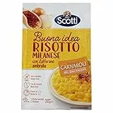 Riso Scotti - Risotto alla Milanese - Riso Carnaroli con Zafferano Ambrato Senza Glutine - 210 gr