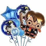 8 Pezzi Harry Potter Feste Tema Magico Set, Decorazioni compleanno Harry Potter Party, Palloncini in Lamina Foil Cartoon, Palloncini coriandoli, per Bambini Wizard Feste Decorazioni per Compleanno