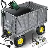 KESSER® Carrello da trasporto da 550 kg Carrello da giardino Carrello per gli attrezzi Carrello manuale nuovo