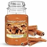 Yankee Candle Candela Profumata In Giara Grande | Bastoncino Di Cannella | Durata Fino A 150 Ore | Regalo Per Le Donne, Cinnamon Stick, Candele in Giara Grande