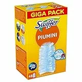 Swiffer Duster Piumini Catturapolvere, 48 Piumini, Profumo Freschezza di Ambi Pur, Cattura e Intrappola Polvere e Sporco, Raggiunge i Punti Più Difficili della Casa, Panni con 79% di Fibre Riciclate