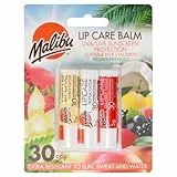 Malibu - balsamo labbra, vaniglia, tropicale, fragola, SPF30