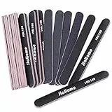 JiaHome unghie Set (20 Pezzi),Lime per Unghie Professionali Lavaggio Bilaterale Lavabile(100/180 Grit),per manicure e nail art in gel acrilico.