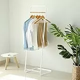 Cosaving Stand Appendiabiti Autoportante in Metallo Moderne Porta Abiti per Ingresso Altezza per Camera Ufficio Corridoio Soggiorno 40x40x140cm Bianco