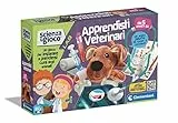 Clementoni Lab-Apprendisti kit esperimenti di scienza, gioco scientifico bambini 5 anni+, laboratorio veterinario, versione in italiano, Made in Italy, Multicolore, Medio, 19267