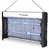 PALONE Lampada Antizanzare, 3200V USB Zanzariera Elettrica, 2 X UV LED Lampada Zanzare | Doppia Griglia | con Catena und Vassoio | per Interno Esterno Grondaia