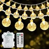 RJEDL Catena Luminosa Batteria, 10m 100 LEDS Luci Natale Esterno, Luci LED a Batteria, 8 Modalità Impermeabile Luci Stringa per Esterno ed Interno, Giardino, Patio, Natale, Matrimonio Decorazioni