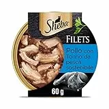Sheba Filets Cibo Umido per gatti con Pollo e Tonno, 32 vaschette da 60g ognuna, Totale 1920g